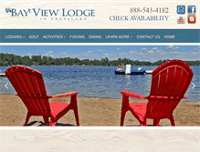 Tablet Screenshot of bayviewcrosslake.com